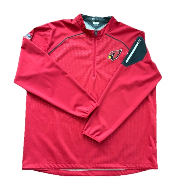 Nike On Field Apparel Arizona Cardinals Jacket 1/4 zip red NFL player wear XXL - Picture 1 of 10